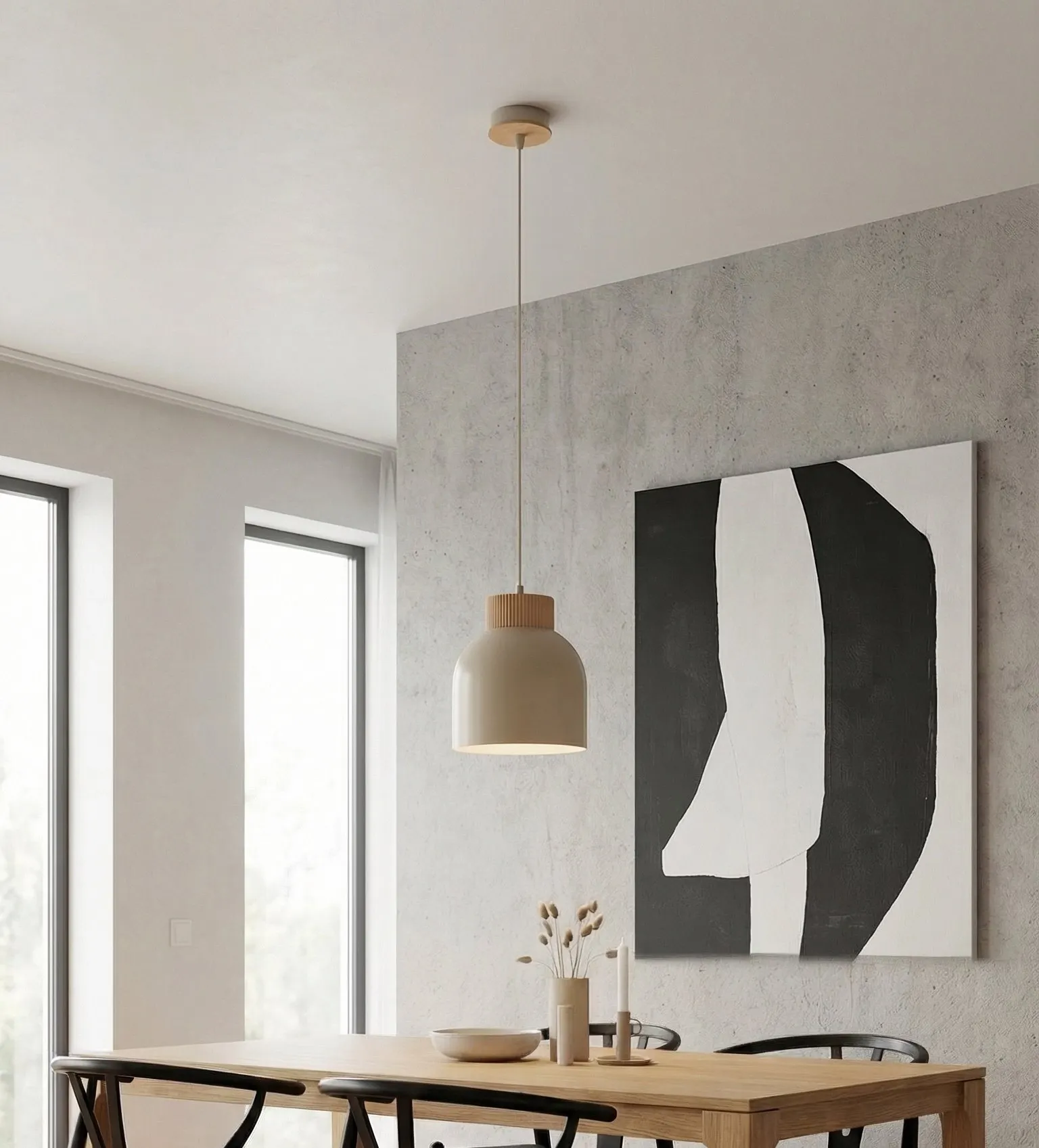 image lampa wisząca, industrialny design, kute drewno, minimalistyczny, obraz abstrakcyjny