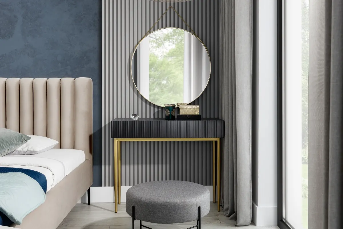 Lustro okrągłe NICOLE 60 - złote - B_55842