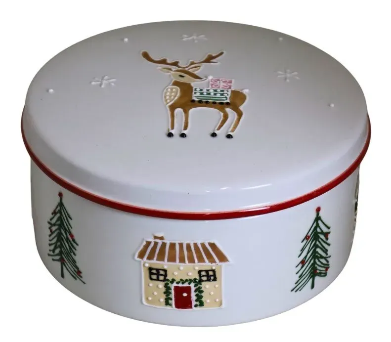 Pojemnik ceramiczny 20 cm ręcznie malowany wielokolorowy