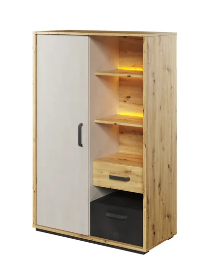 Szafka LED Qubic QB-05 dąb artisan