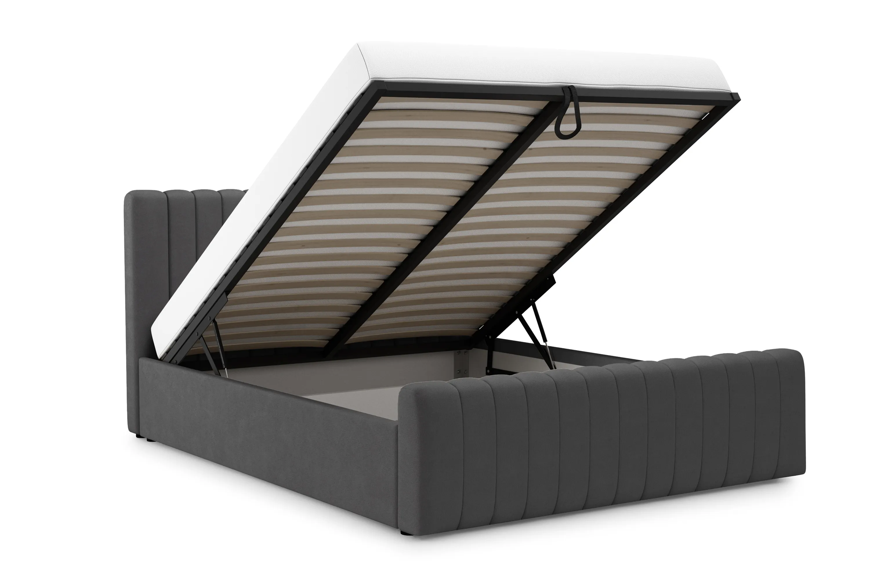 Łóżko Nicole z pojemnikiem / 160x200 / Salvador (SIC) 15 - ciemnoszary - B_158743