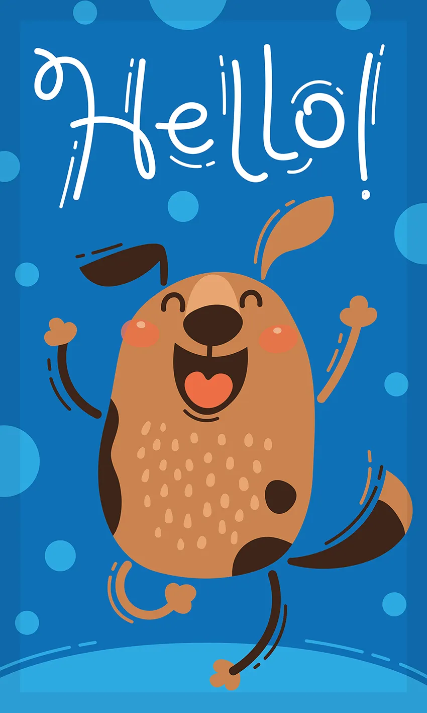 Ręcznik dla dziecka ZWIERZAKI 012 PIES 30x50 gramatura 350 turkusowy