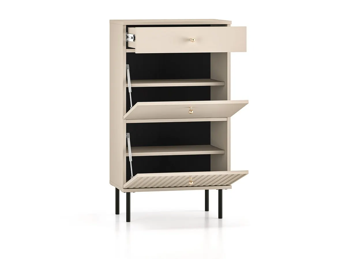 Szafka na buty z szufladą i 2 klapami SOPHIE 13 cashmere - 1SOPH13-001