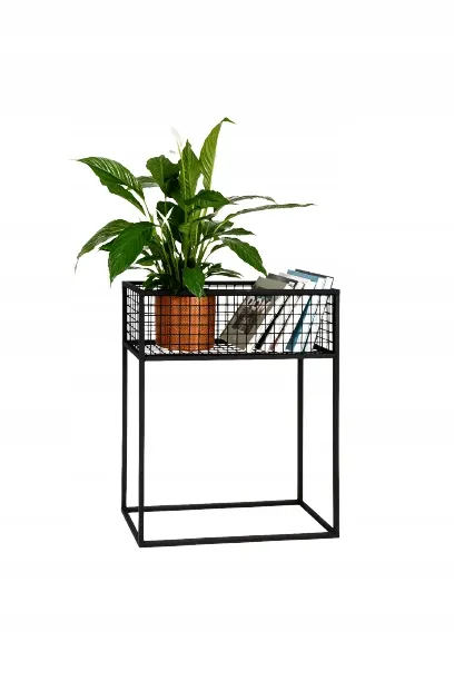 Kwietnik stojący z siatką DAX M czarny - LD_TZ000039