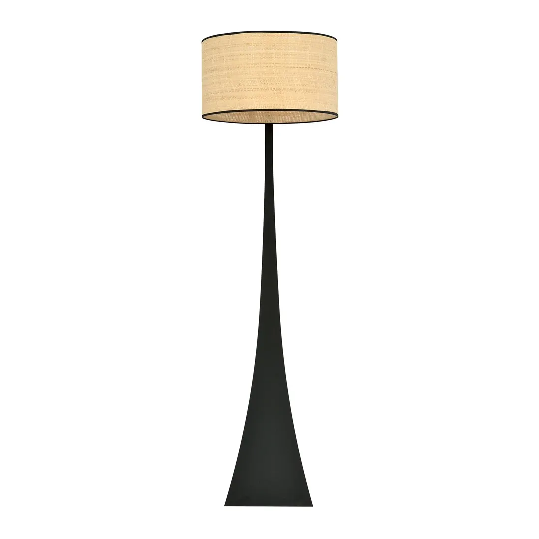 image lampa podłogowa, czarna podstawa, lampe, oswietlenie salonowe, stojąca lampa
