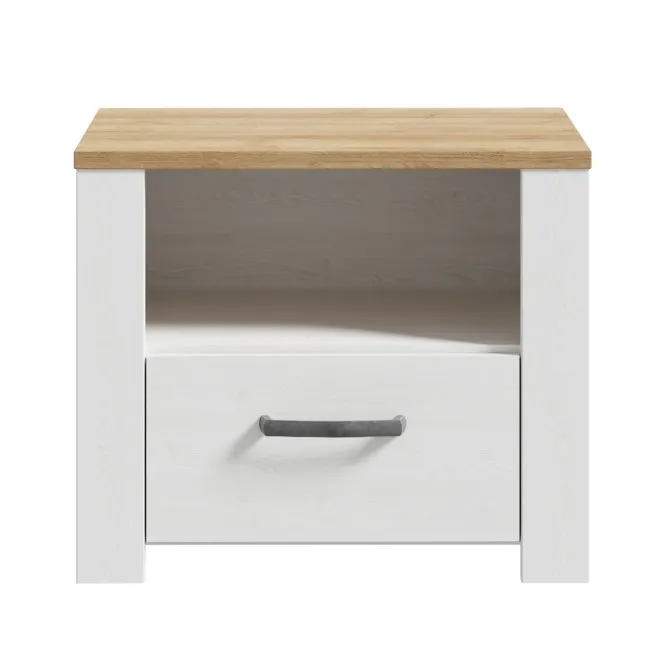Szafka nocna CHISBURY - dąb riviera, modrzew jasny sibu - BHLK011-M482