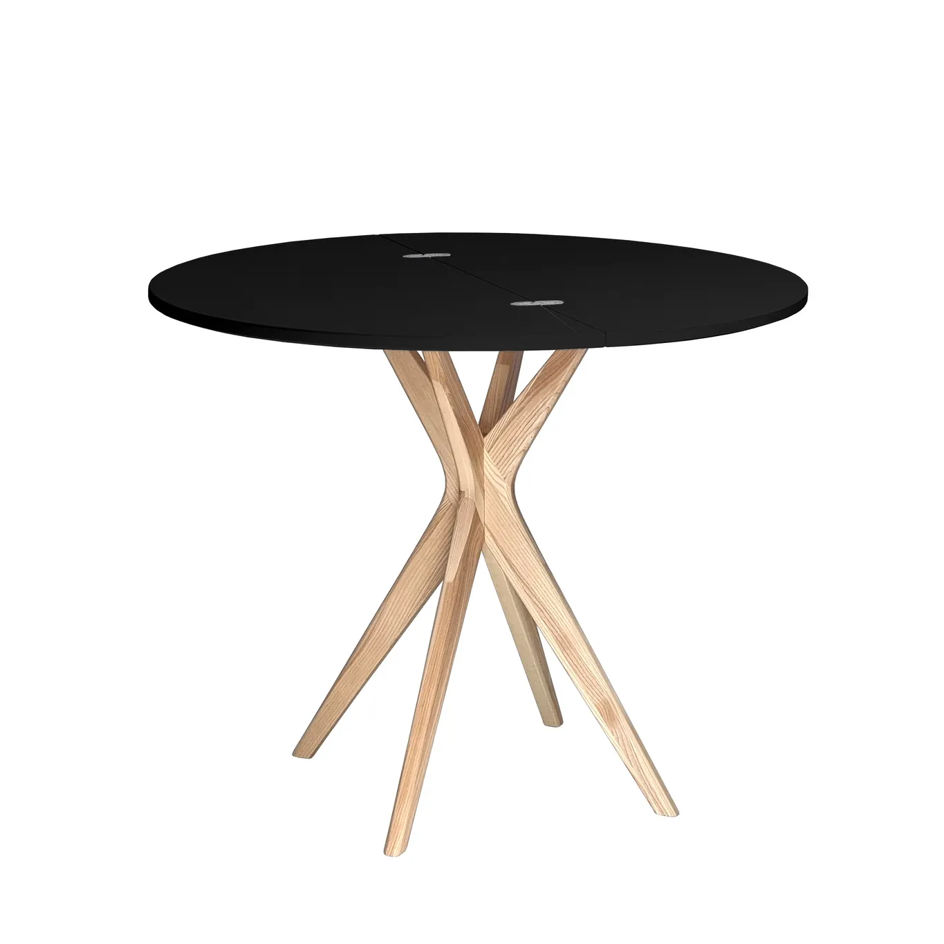 Stół półokrągły rozkładany JUBI śr. 90cm czarny