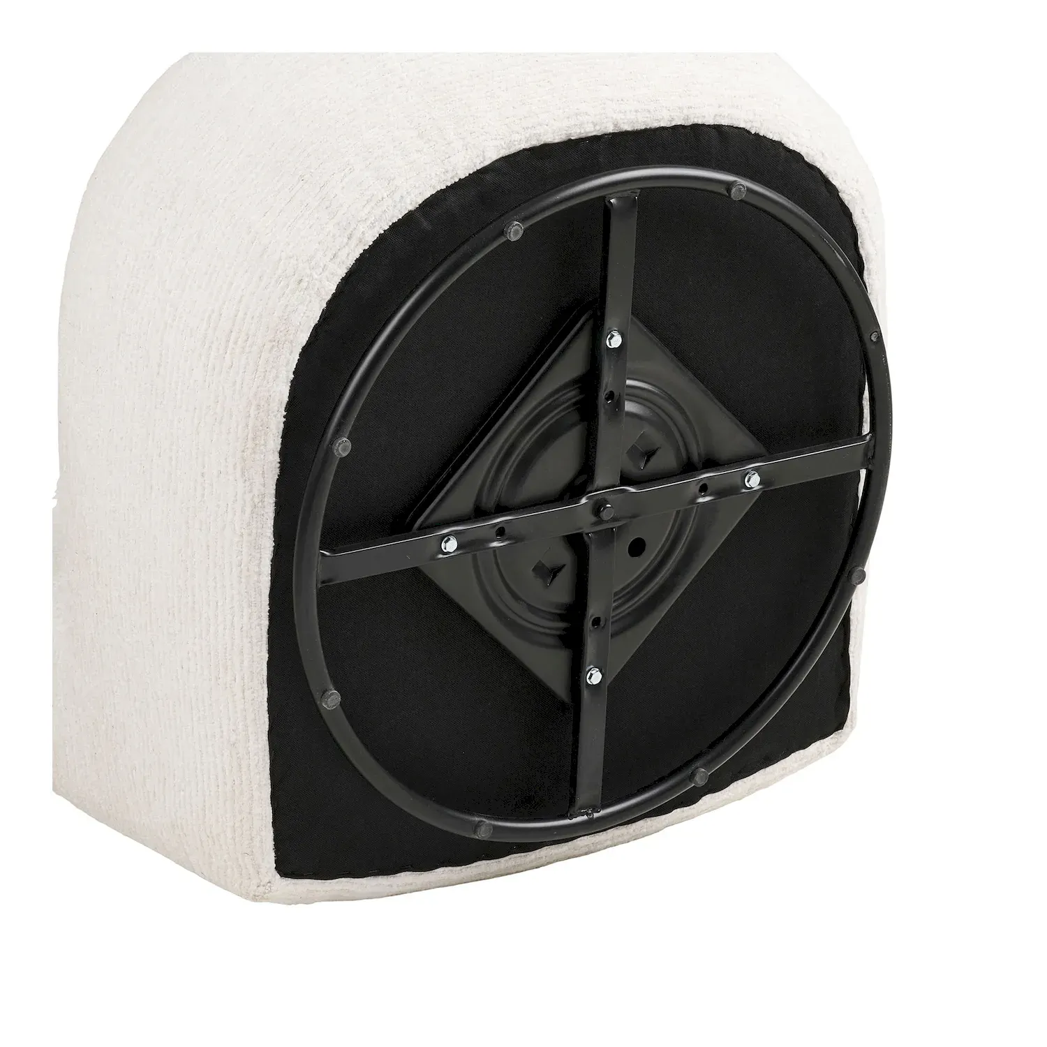 Fotel z funkcją obrotu MILO złamana biel - 1101193