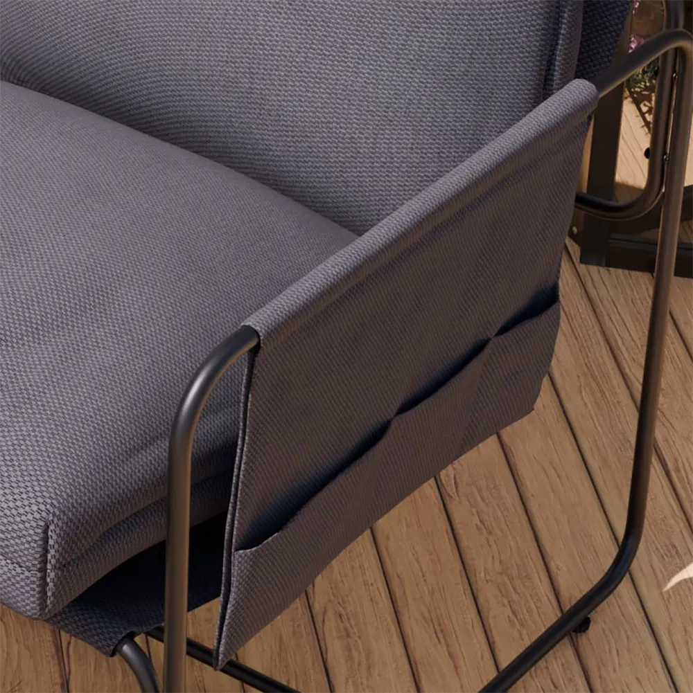 Zestaw ogrodowy balkonowy NATTY 3-set szary Zenjoy - NATTY_SZARY