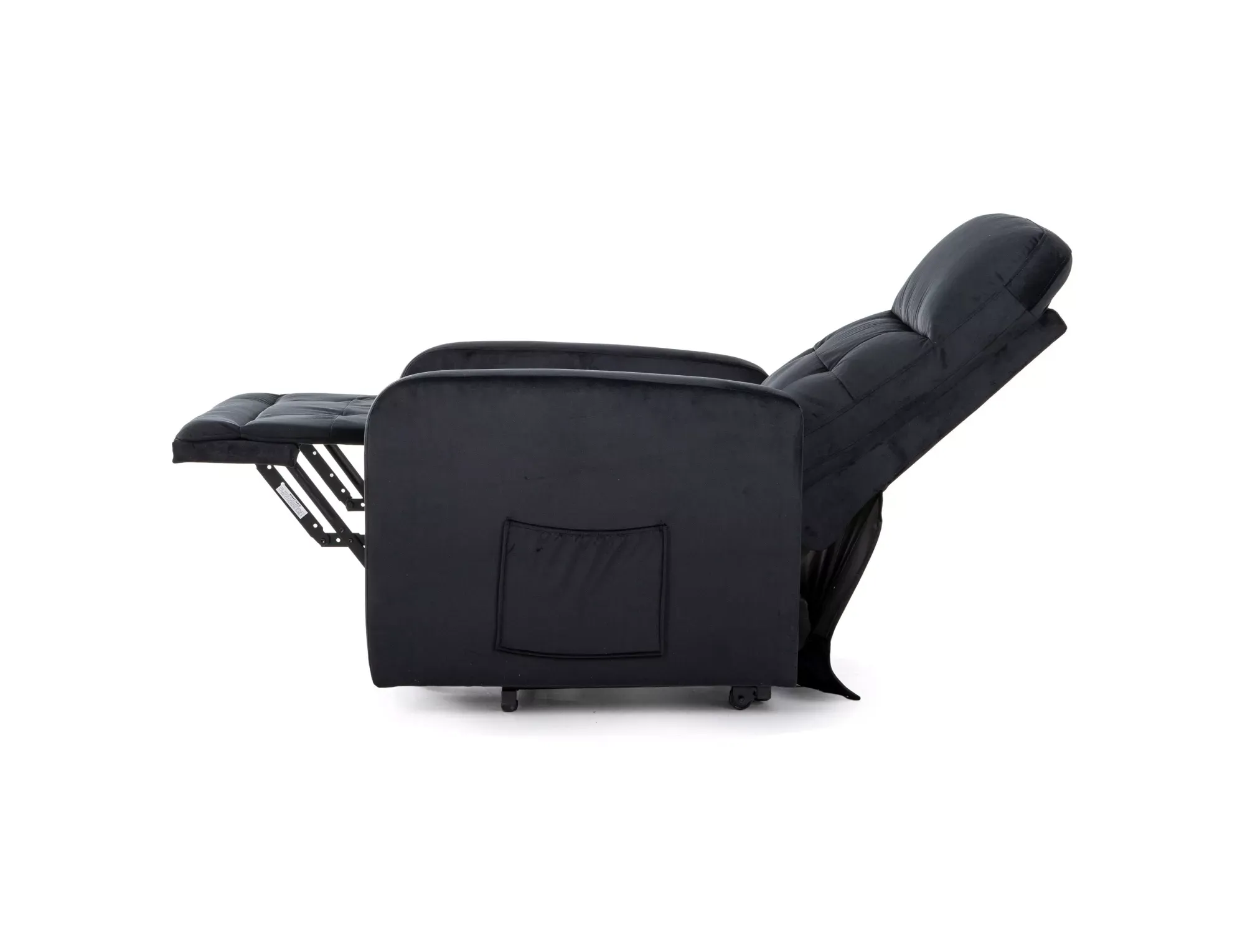 Fotel elektryczny rozkładany OTUS II VELVET funkcja pionizacji czarny - OTUSIIVC