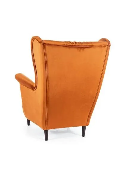 Fotel HARRY VELVET Bluvel 4215 cynamonowy wenge Signal