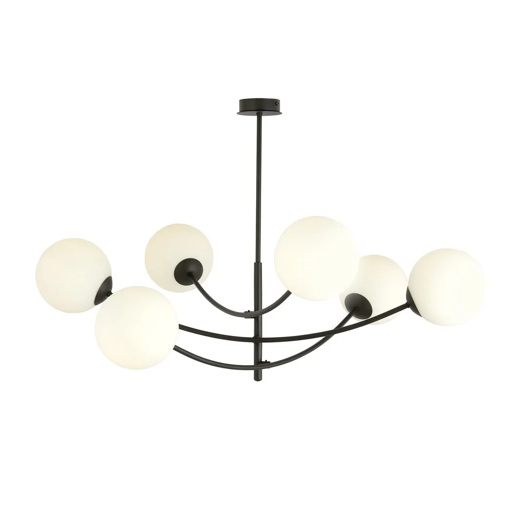 Lampa sufitowa HUNTER 6 czarny biały
