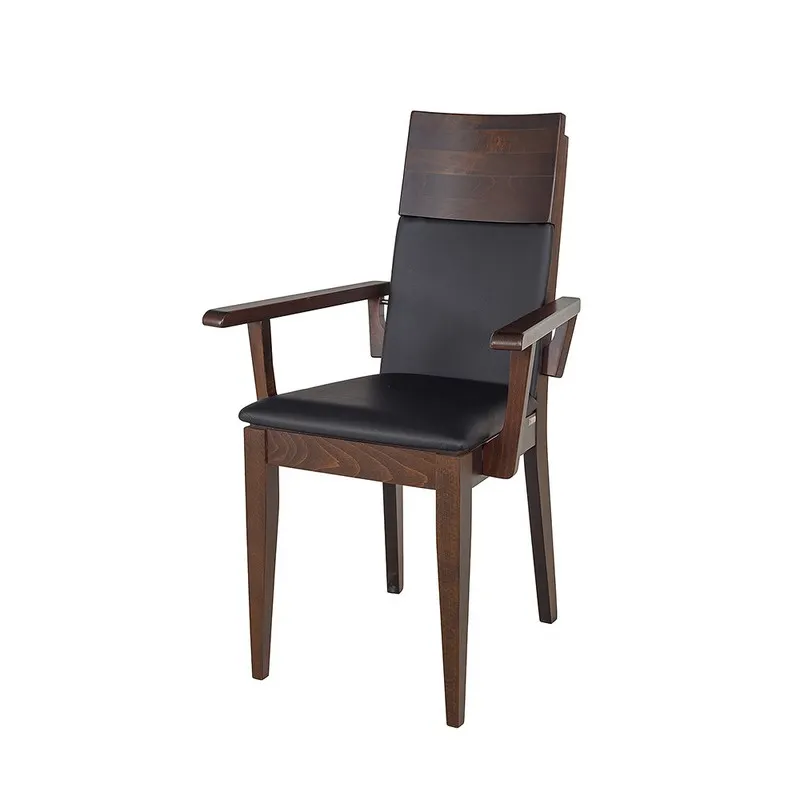 Krzesło bukowe KT170 Naturalny/Skóra DREWMAX — zdjęcie 4