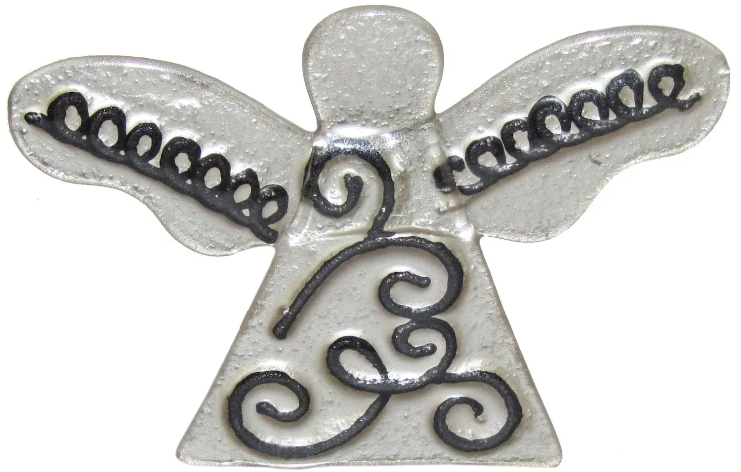 Szklany ANIOŁEK na tealighta beżowy