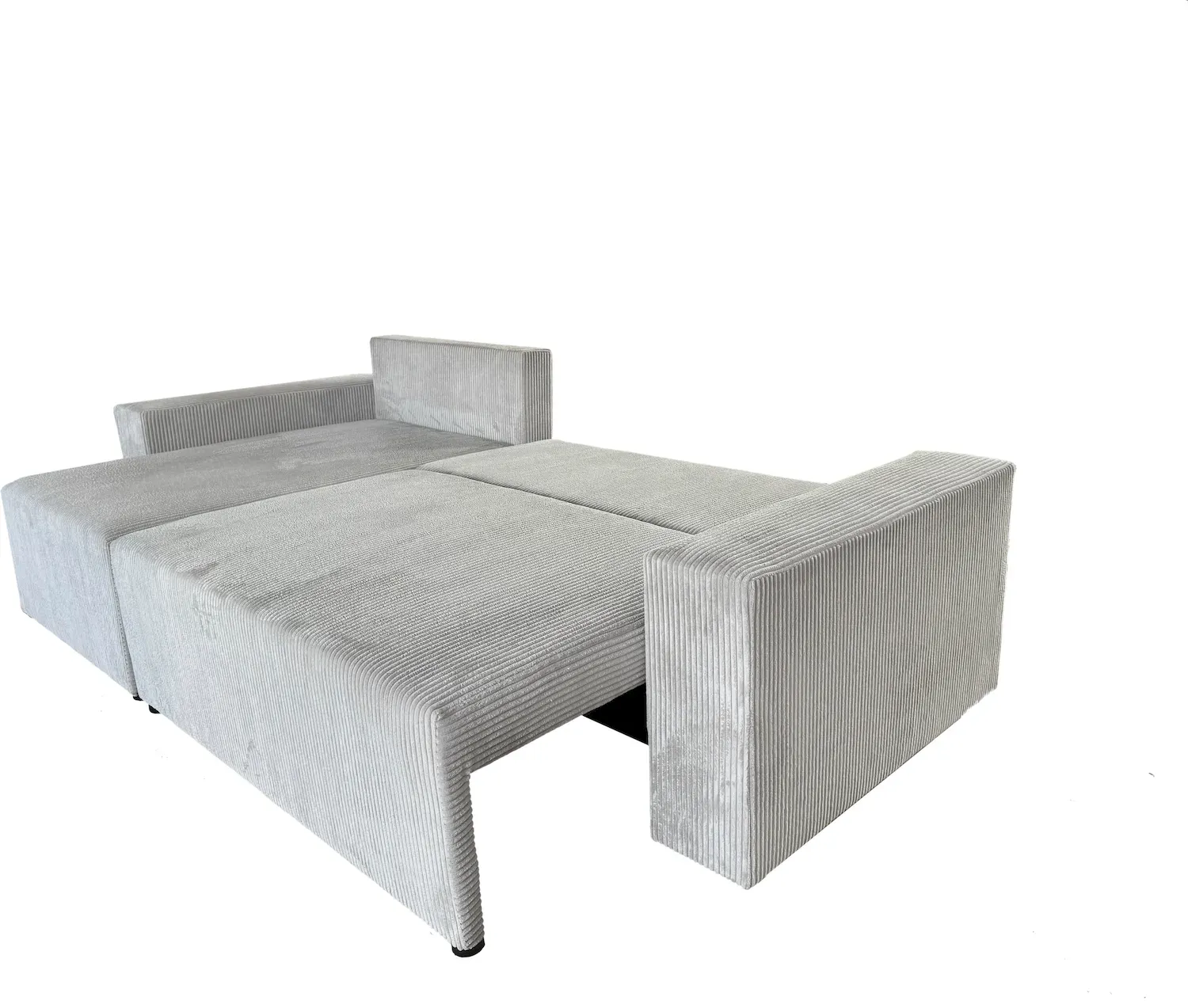 Narożnik rozkładany TOM uniwersalny z pojemnikiem jasny szary - RUZOOM19