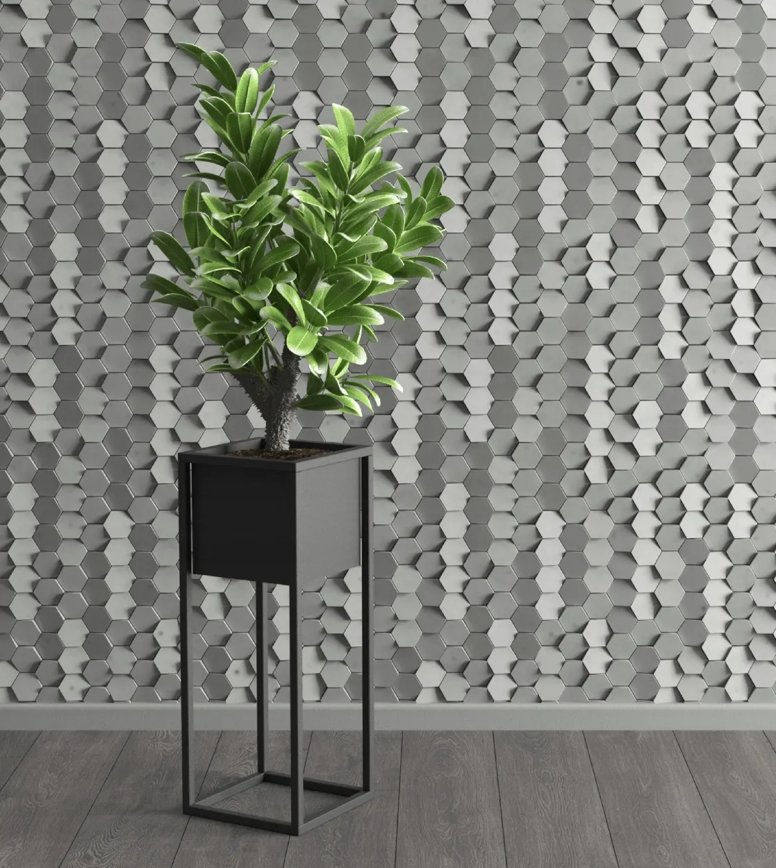 DONICZKA-osłonka na donice metalowa NANTES M czarna - LD_TZ000030