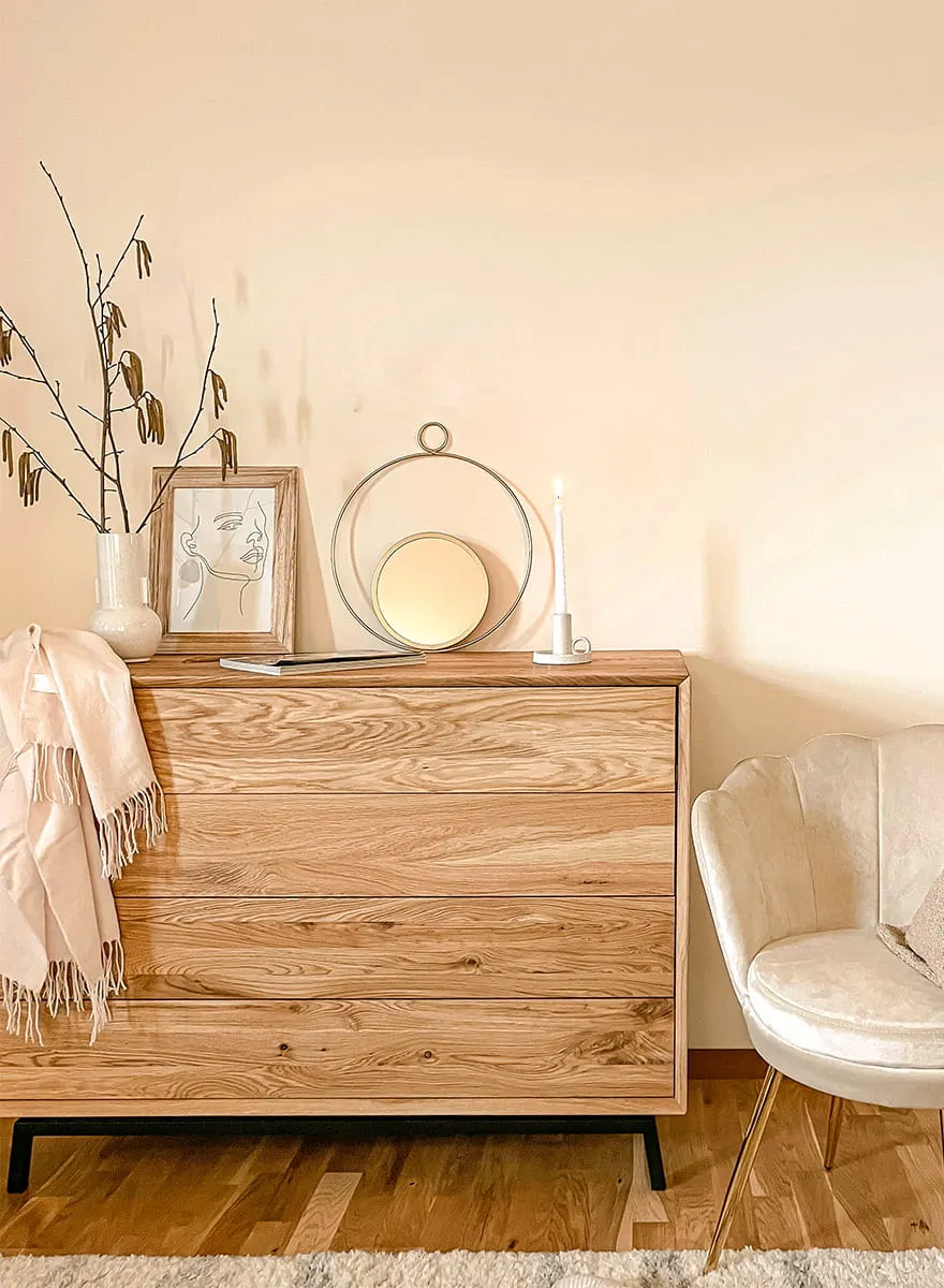 Komoda MODERN LOFT z 4 szufladami - dąb olejowany - PLMOL04D