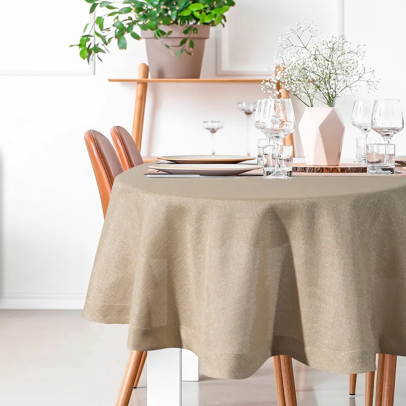 OBRUS STELLA 1 O 180 CM ZŁOTY