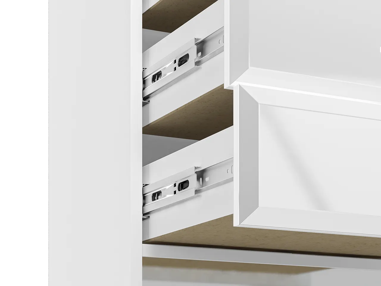 Szafka nocna z 3 szufladami i półką GLAMOUR 07 - biały połysk - 1GLAM07-001