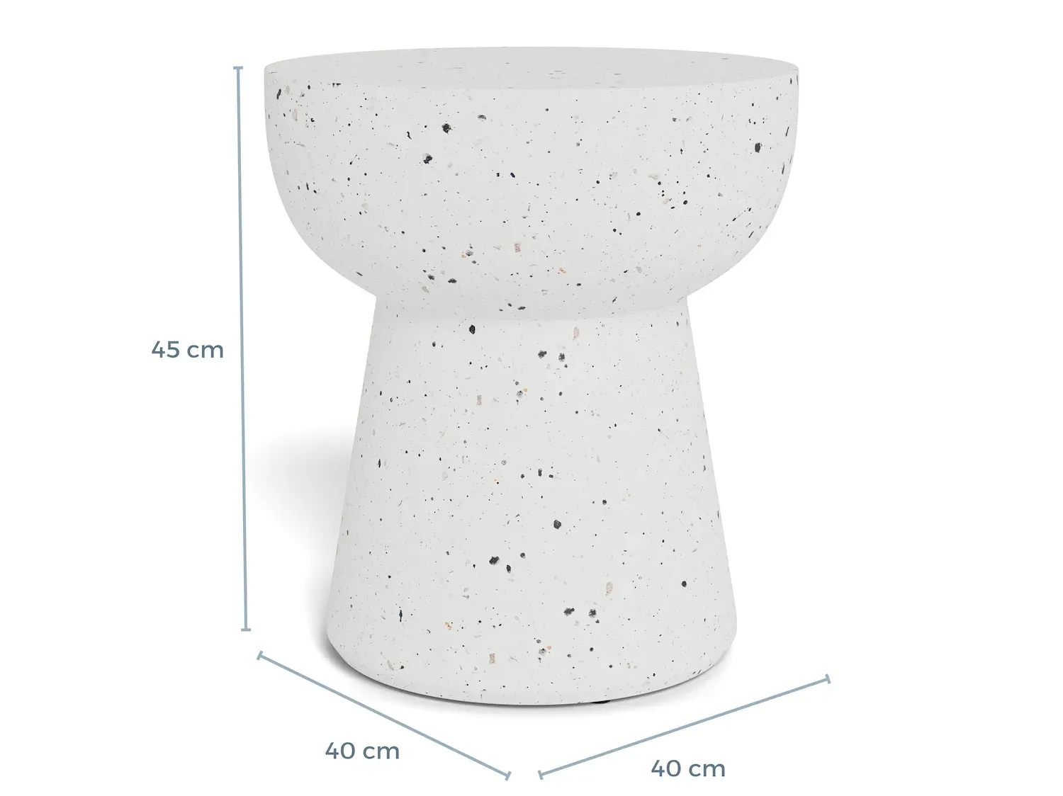 Stolik boczny CABRA 40 cm efekt lastryko - 0000115861