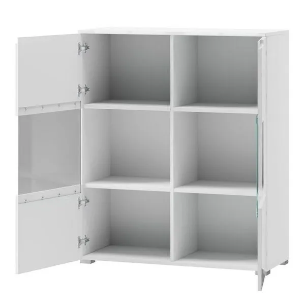 Witryna SELENE 27 dwudrzwiowa biały połysk 119x100x39cm - TH-100-0374