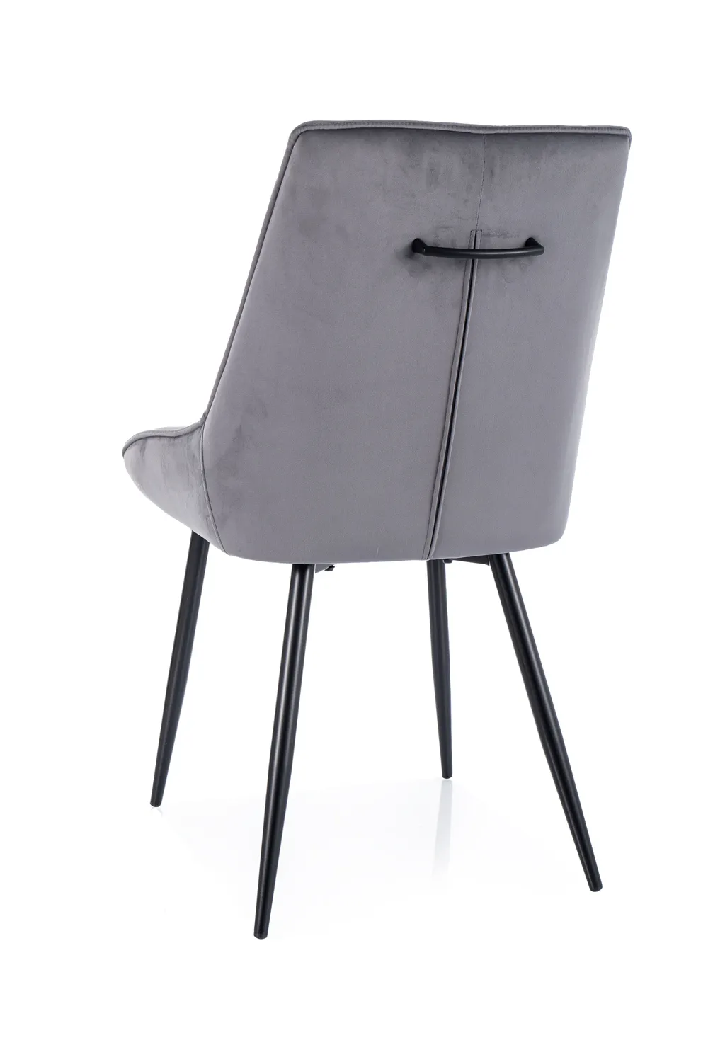 KRZESŁO AGAT VELVET CZARNY STELAŻ/SZARY BLUVEL 14 - AGATVCSZ