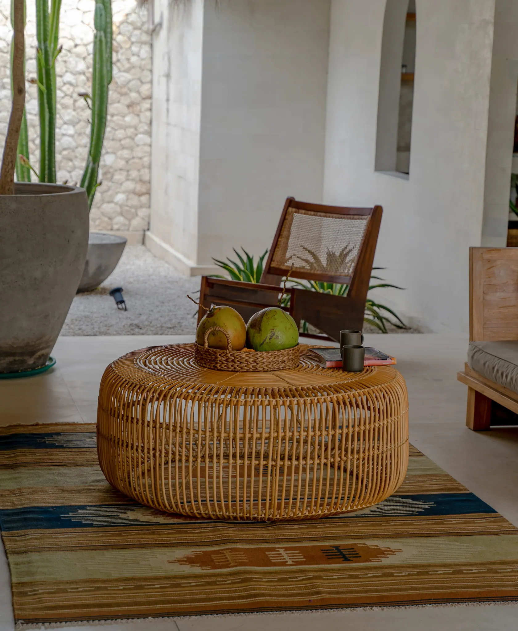 STOLIK RATTANOWY FITO M Naturalny - MMRT001M