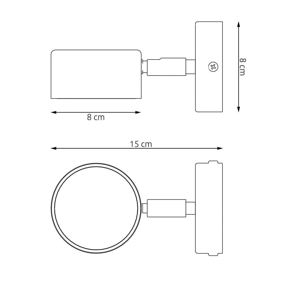 Kinkiet SORA K1 BL czarny - 1440/K1