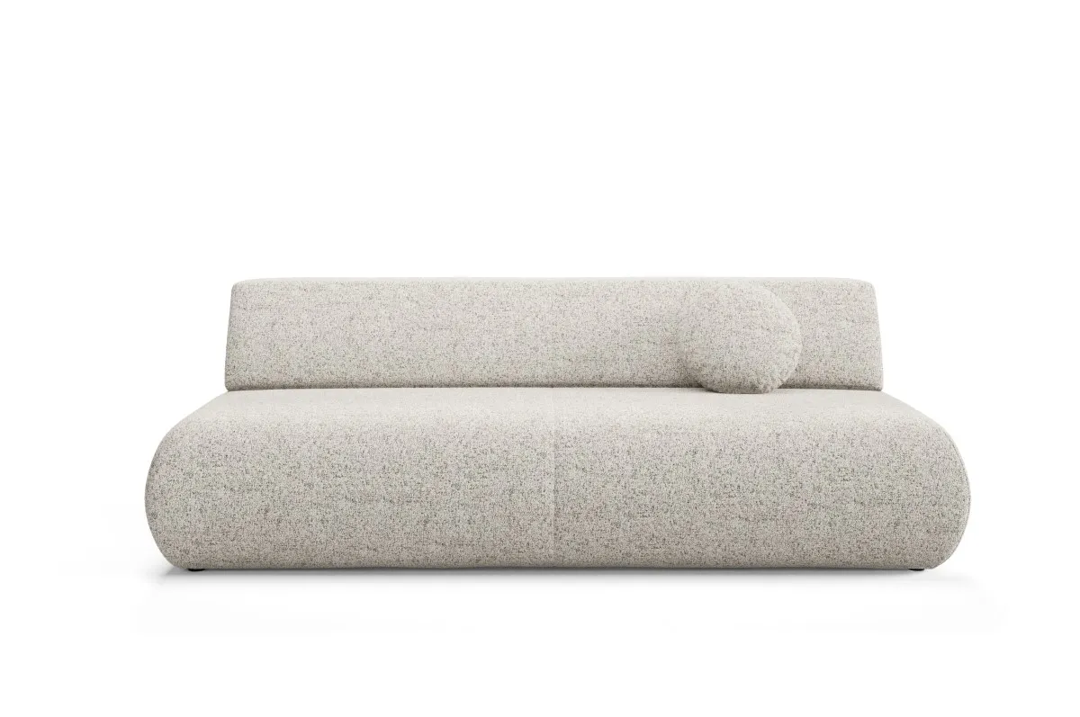 Sofa rozkładana z pojemnikiem PUENTE 214 cm beżowa