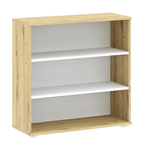 Regał niski BASIC TWO W75 SZ72 dąb artisan biały Półka, Meble, Drewno, Skrzynka pocztowa