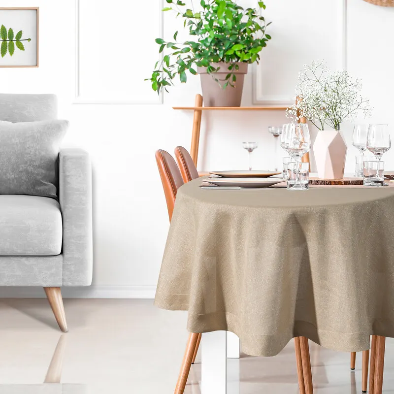 OBRUS STELLA 1 O 180 CM ZŁOTY - EU_424851