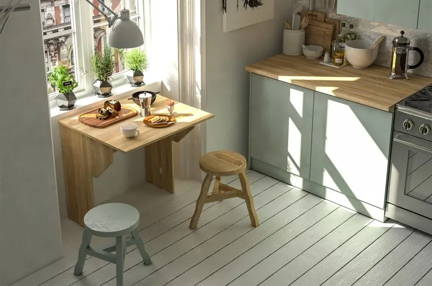 Biurko/toaletka BINGO składane dąb sonoma 78x75x70cm - TH-100-1557