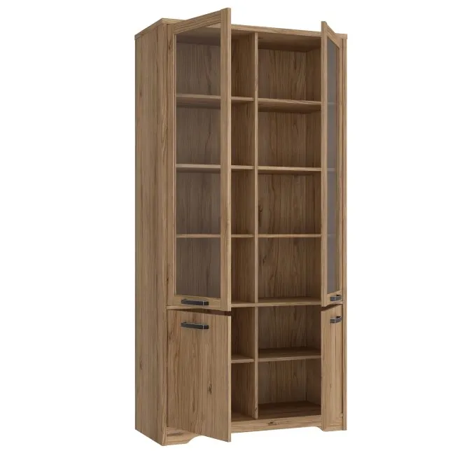 Witryna szklana 4-drzwiowa JOADAKIS dąb catania - JDKV721-D89