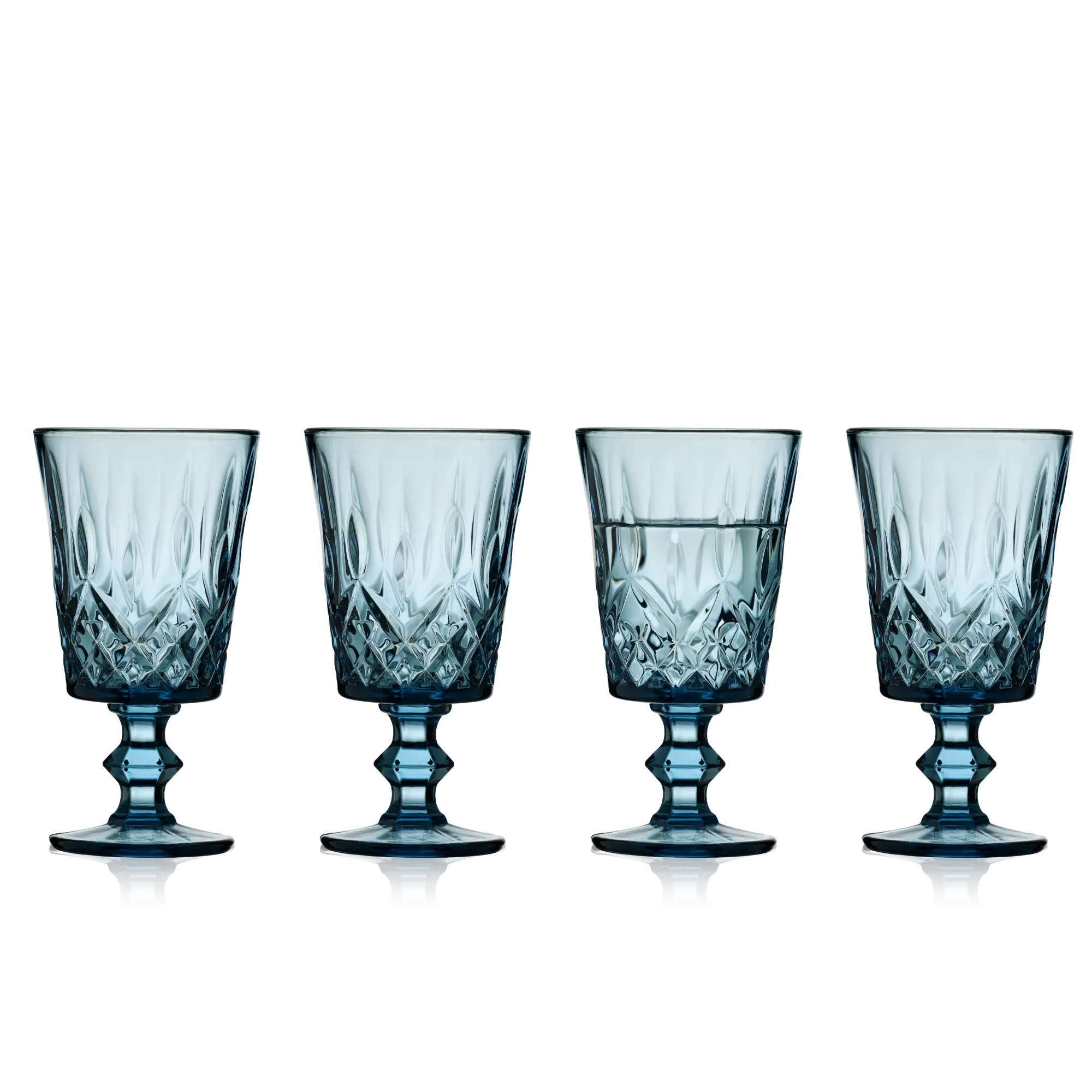 Kieliszki do wina SORRENTO zestaw 4 sztuk 290ml niebieskie