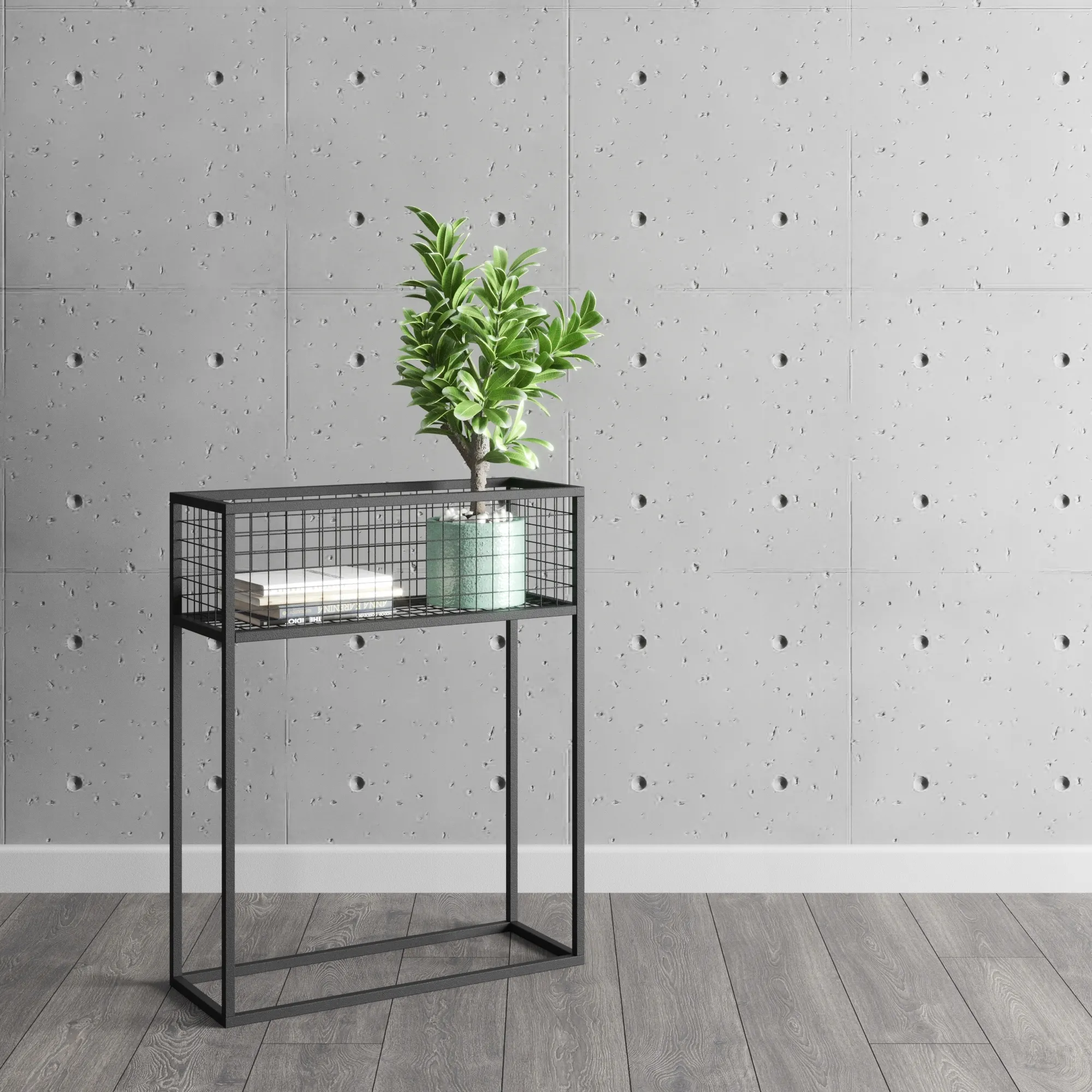 Kwietnik stojący siatka DAX L czarny - LD_TZ000152