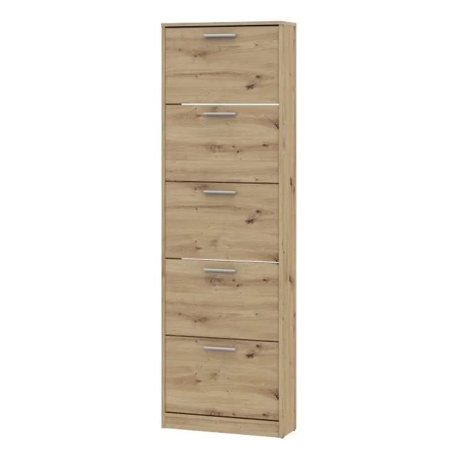 Szafka na buty NET106 z 5 półkami 58 cm Dąb Artisan - MSA712-D78