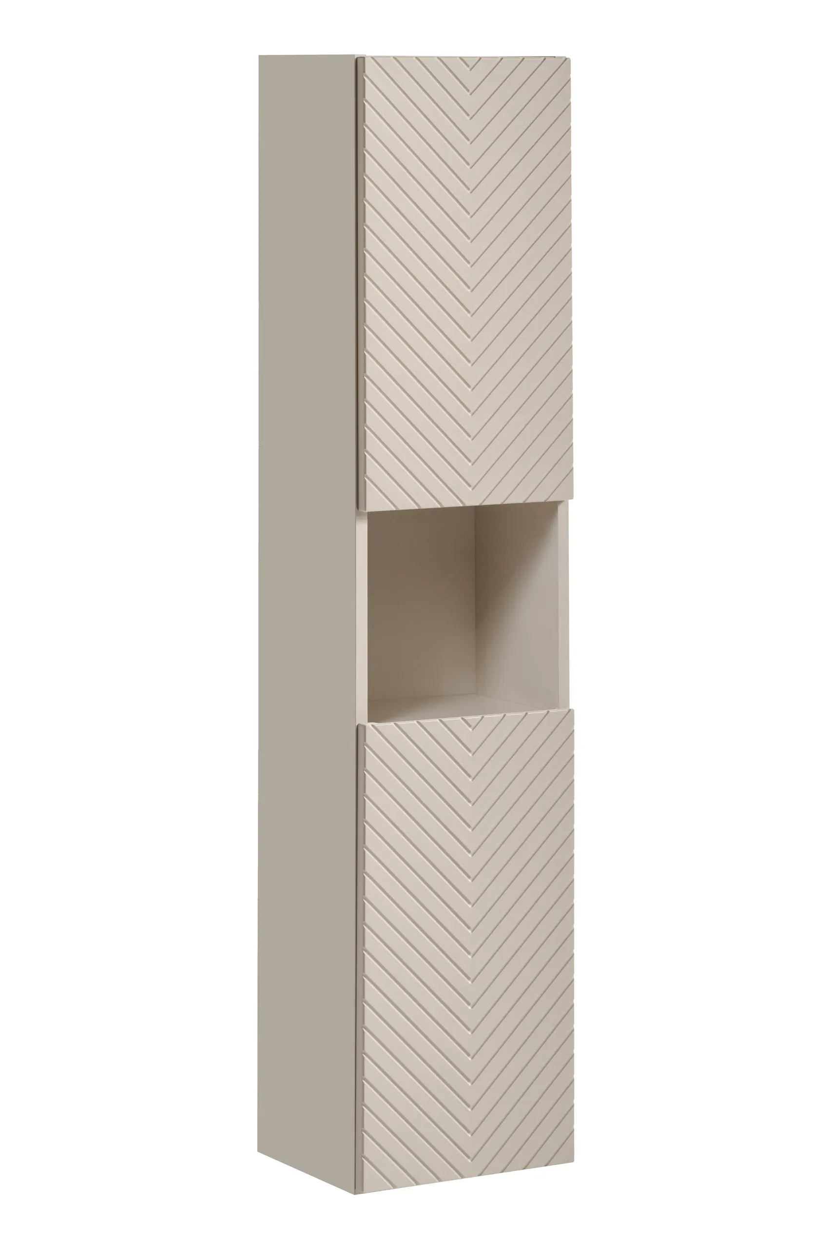 Zestaw meblowy SET-VIC 120cm ( 2 szafki + blat + 2 umywalki nablatowe Lola + szafka wysoka ) kaszmirowy, efekt drewna - SET-VIC_B_OAK_120CM_D/S_UN_LOLA_GW_HC