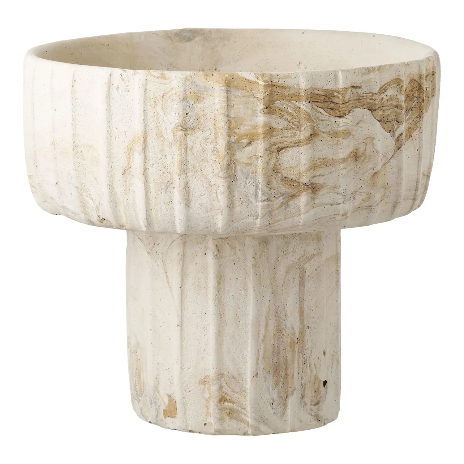 Wazon cementowy VASE 20,5x18,5 cm brązowy beżowy