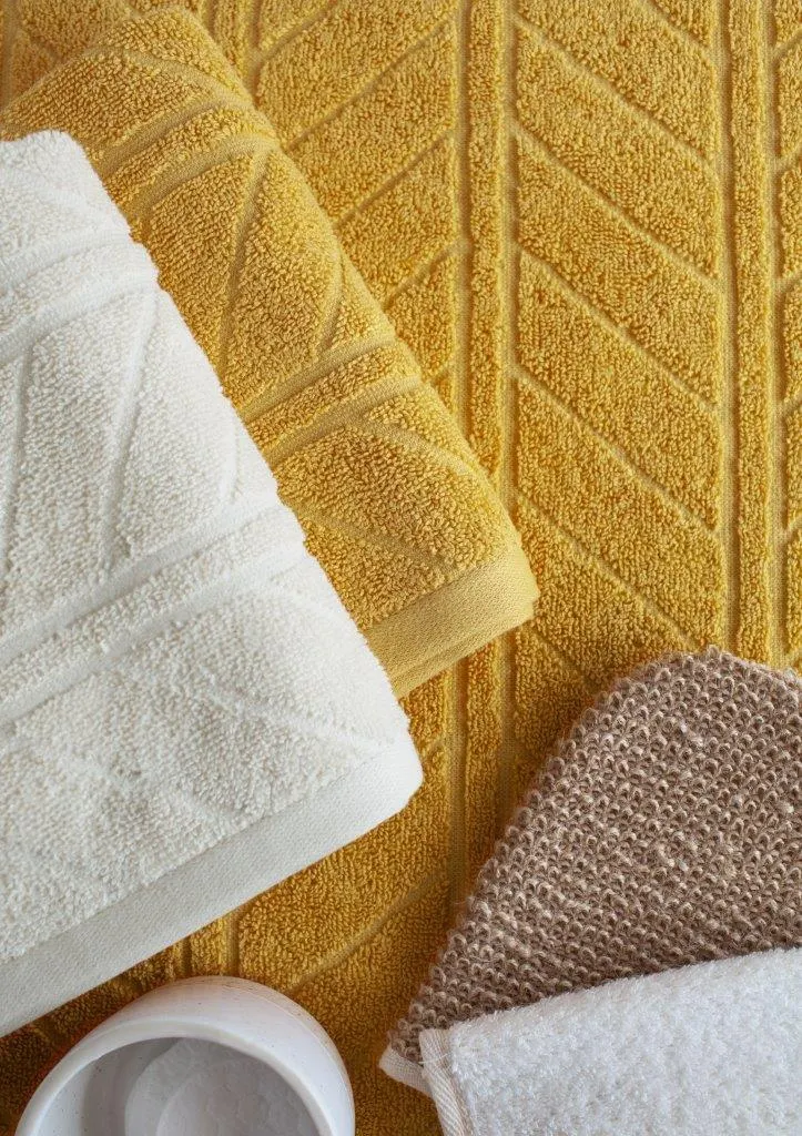 Ręcznik frotte RELIEF 70x140 gramatura 500 żółty - FARO_30242