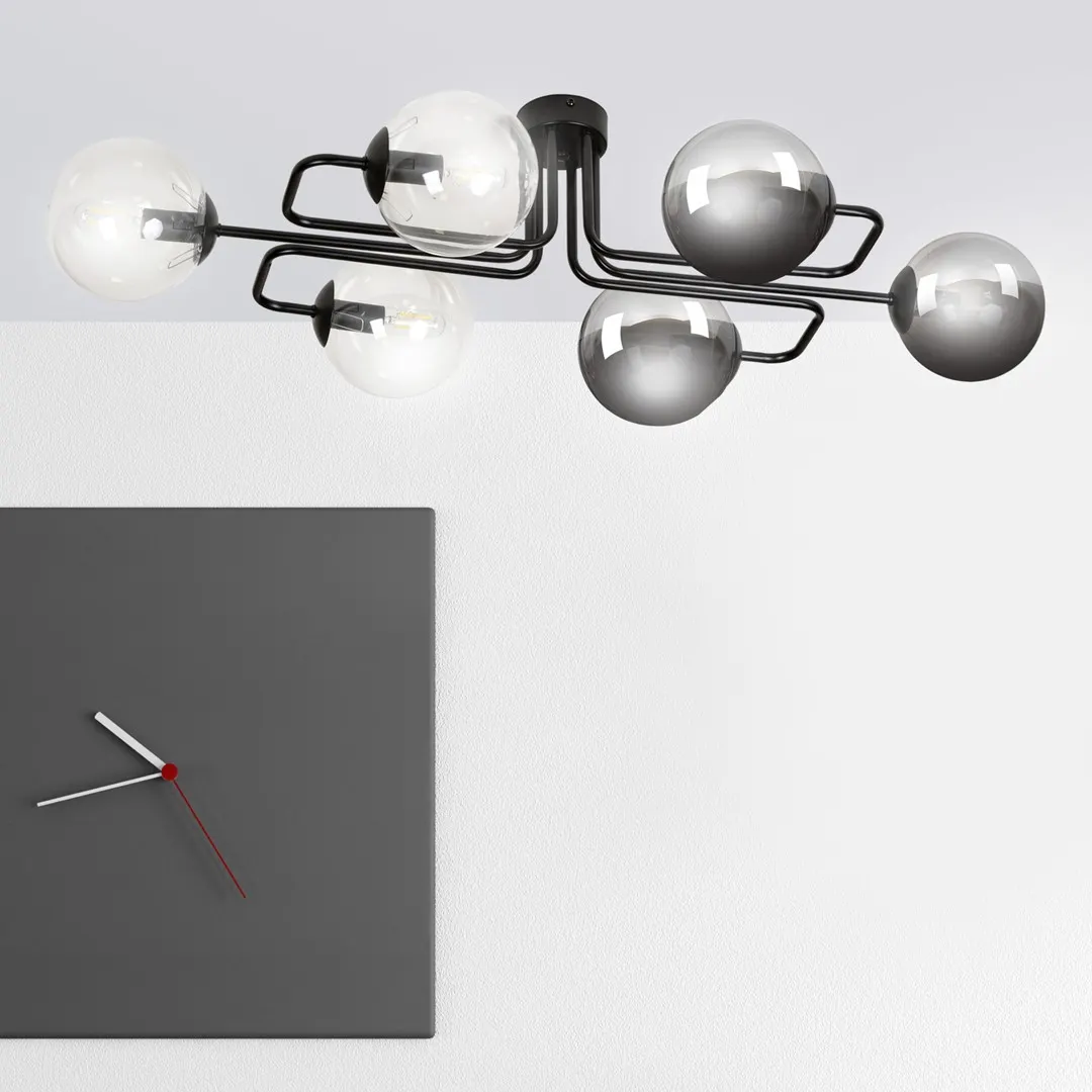 Lampa sufitowa BRENDI Czarny 834/6A3 - 834/6A3