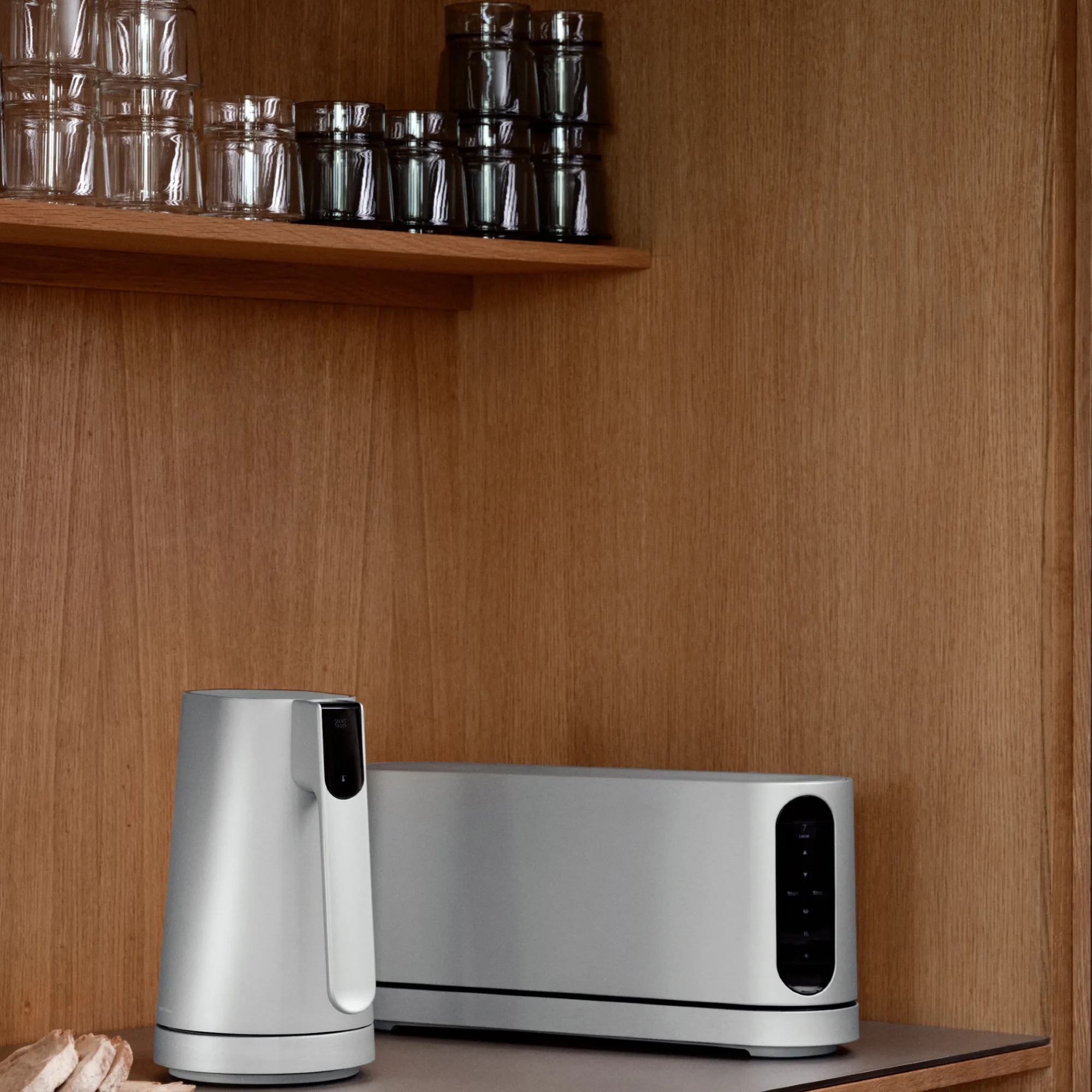 czajnik-kuchenka, elektroniczny, stalowy, srebrny, kuchenka-barek