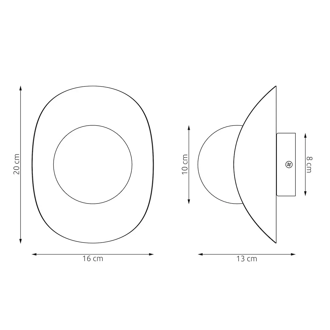 Kinkiet metalowy FIERO M K1 czarny - 1585/K1