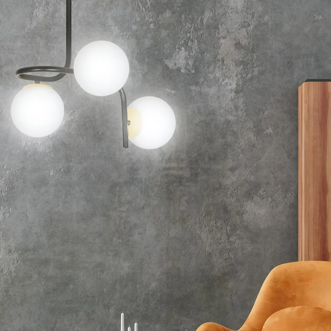 Lampa sufitowa RAGNAR Czarny/Złoty 1032/3 - 1032/3