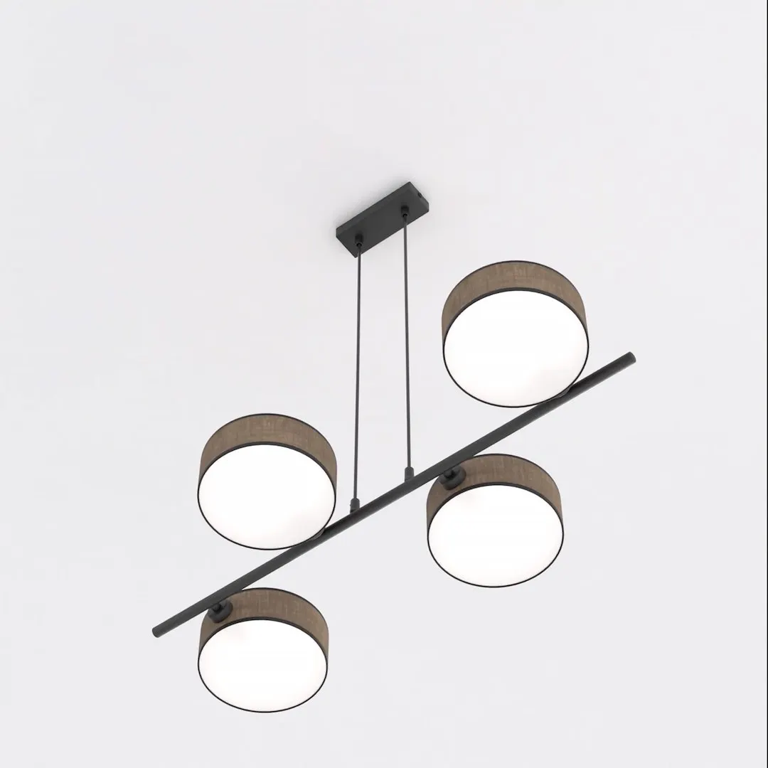 Lampa wisząca DRUMZ 4 abażur brązowy — zdjęcie 4