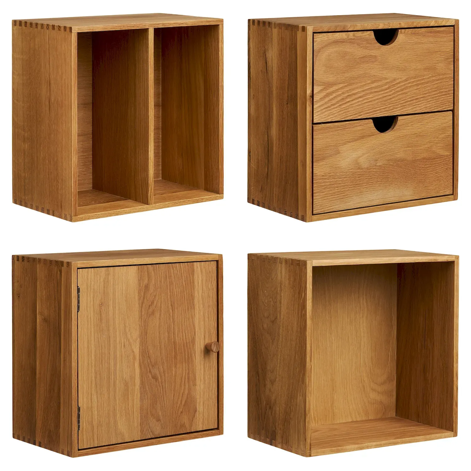 Półki ścienne drewniane TOWNSVILLE Zestaw 4 sztuk naturalny Półki ścienne drewniane TOWNSVILLE Zestaw 4 sztuk naturalny