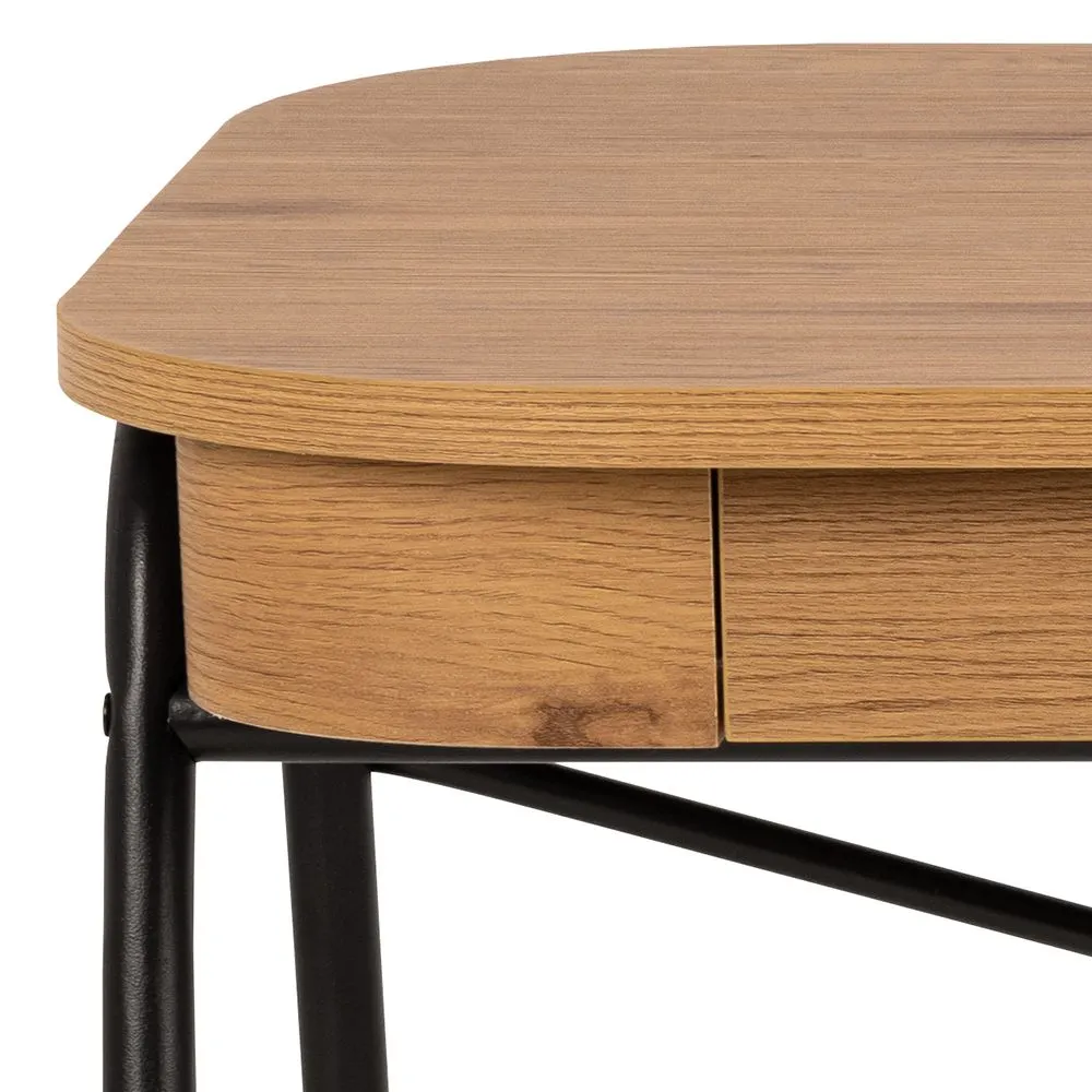 Biurko z 2 szufladami BLUETON 60x120 cm Naturalny, Czarny - 0000103752