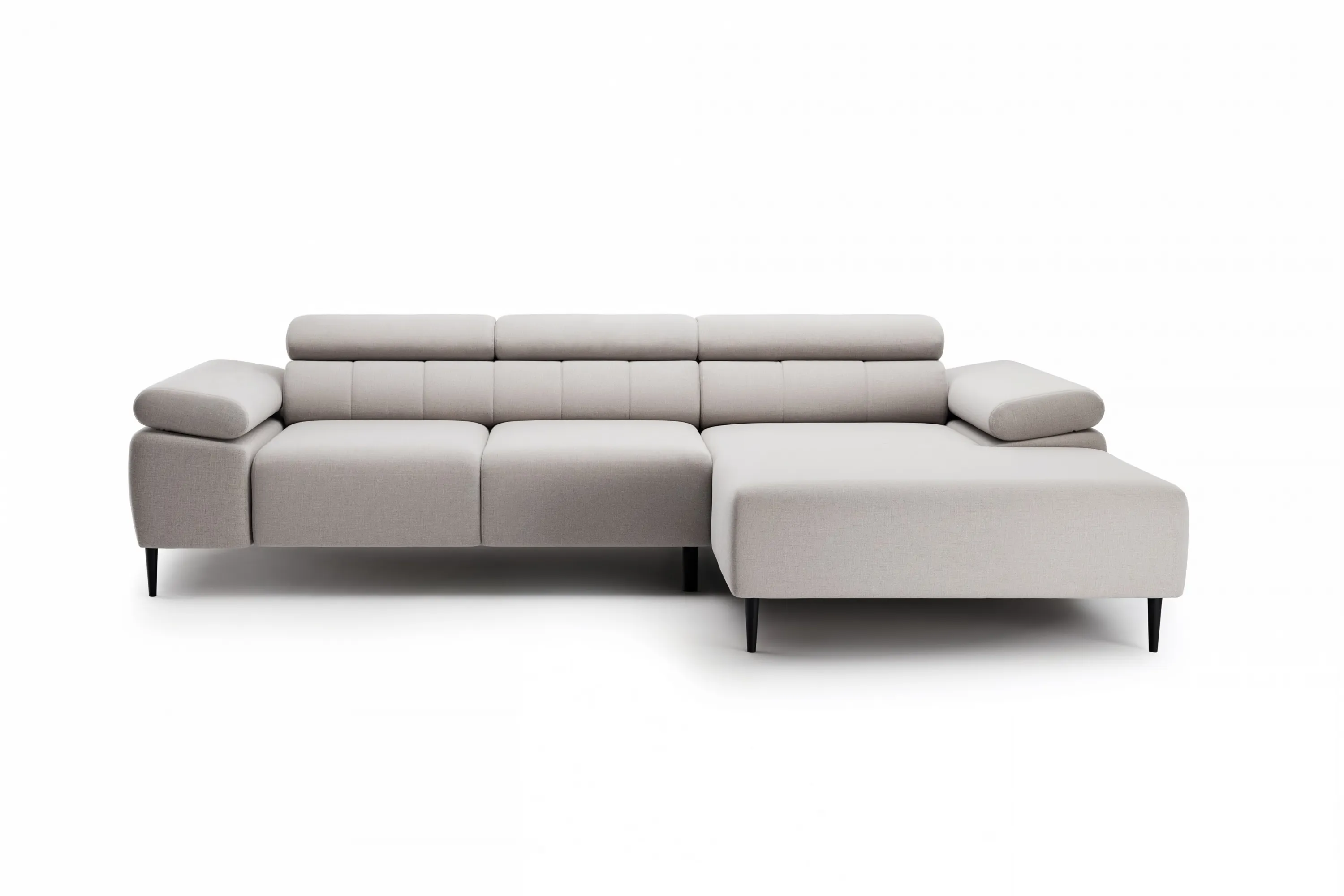 Narożnik prawostronny TALORIA MINI (Maya 01) 290x180 cm elektrycznie wysuwane siedzisko beżowy - B_162490