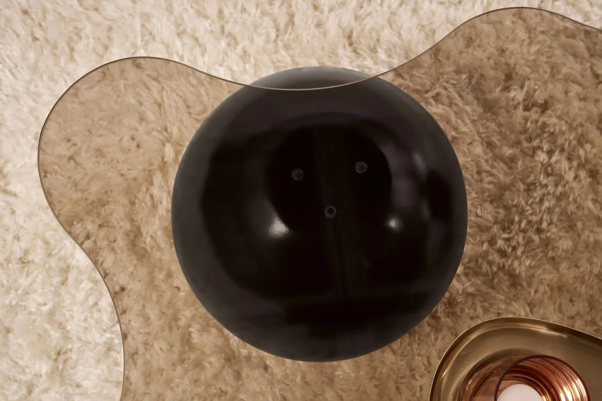 Stolik kawowy NOXA 80x120 cm nogi kuliste czarne blat brązowy - ASI_857NRD1125