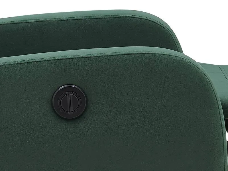 Fotel rozkładany elektrycznie PEGAZ VELVET aksamitny zielony 78 - PEGAZVZ