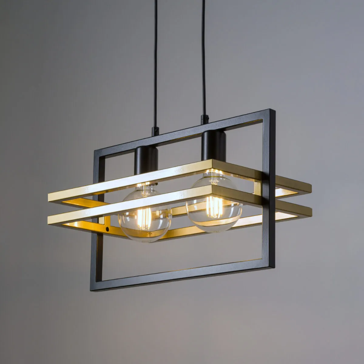 Lampa wisząca MERCI 2 czarno-złota - SI_32389